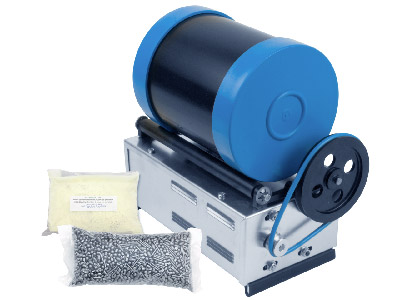 Barrel Tumbling Machine 3lb With   Metal Polishing Kit