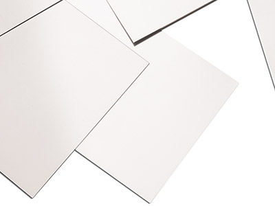 18ct White Gold Sheet 0.50mm, 100 Recycled Gold