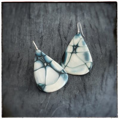 Shibori Fimo Earrings