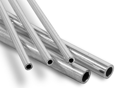 Sterling Silver Tube, Ref 7,       Outside Diameter 2.6mm,            Inside Diameter 1.8mm, 0.4mm Wall  Thickness, 100 Recycled Silver